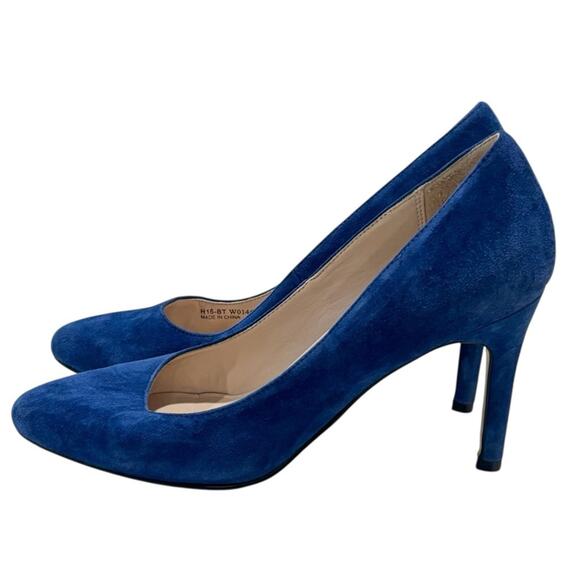 Cole Haan Grand Os Blue Suede Heel Women's Pumps Size 7 - Picture 1 of 9
